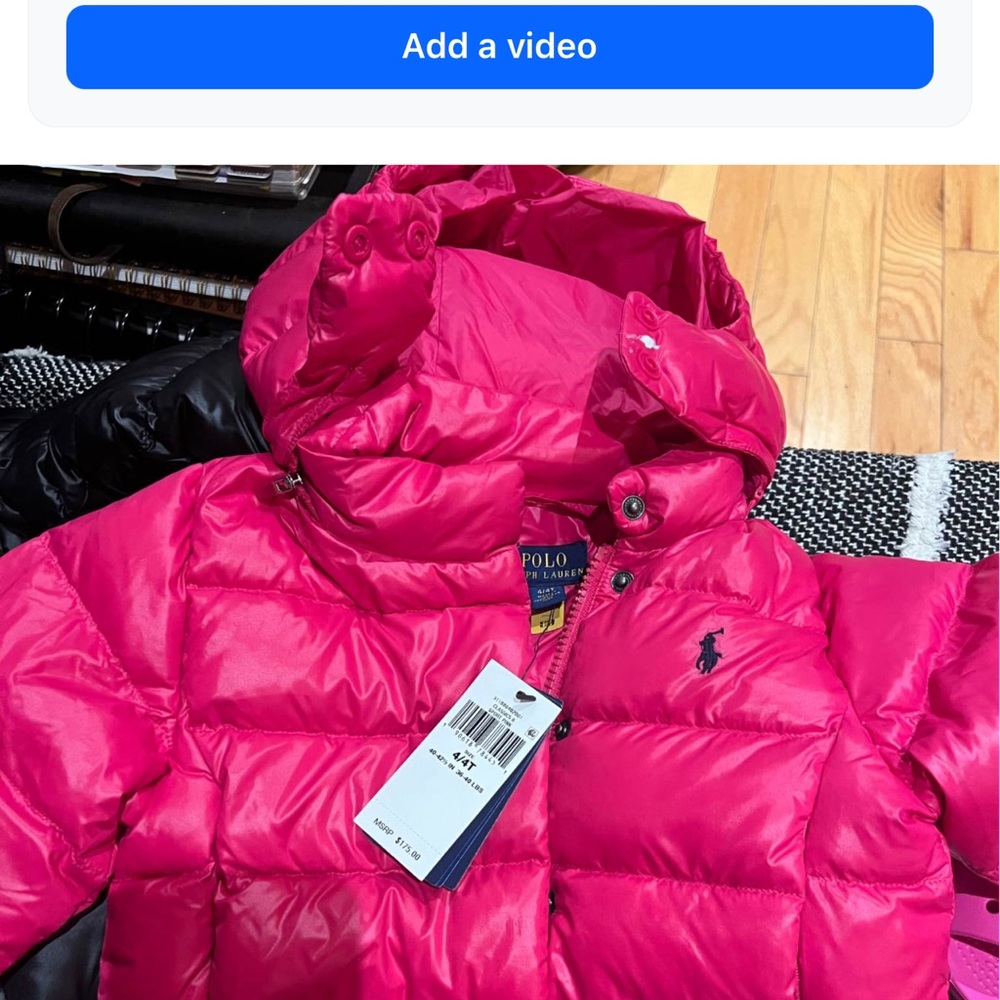 **SOLD**Polo by Ralph Lauren Pink Puffer Jacket